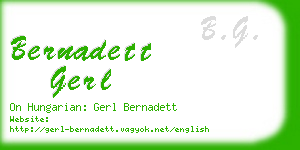 bernadett gerl business card